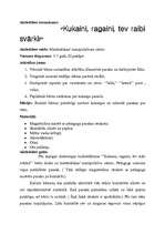 Konspekts 'Orientēšanās plaknē, telpā un laikā. Apmācība vecākā pirmsskolas vecuma bērniem', 14.