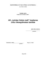 Referāts 'A/s "Latvijas Valsts meži" kopšanas ciršu rokasgrāmatas izstrāde', 1.
