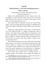 Eseja 'Zīmola vadītāja specifiskās zināšanas', 2.