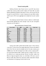 Referāts 'The Analysis of Tourism Industry in Toronto', 11.