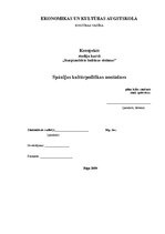 Konspekts 'Spānijas kultūrpolitika', 1.