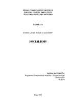 Referāts 'Sociālisms', 1.