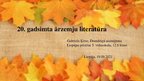 Prezentācija '20.gadsimta ārzemju literatūra, G.Garsija Markess "Kritušās lapas"', 1.
