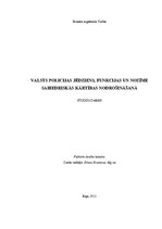 Referāts 'Valsts policijas jēdziens, funkcijas un nozīme sabiedriskās kārtības nodrošināša', 1.
