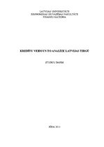Referāts 'Kredīta veidi un to analīze Latvijas tirgū', 1.