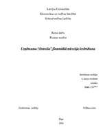 Referāts 'Uzņēmuma “Estrella” finansiālā stāvokļa izvērtēšana', 1.