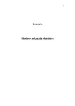 Referāts 'Sievietes seksuālā identitāte', 1.