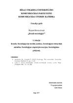 Konspekts 'Ievads socioloģijā', 1.