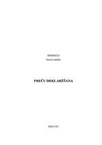 Referāts 'Preču deklarēšana', 1.