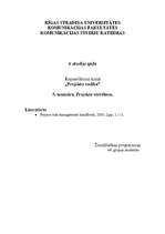 Konspekts 'Projekta vērtēšana', 1.