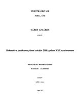 Referāts 'Rekreatīvu pasākumu plāna izstrāde 2018.gadam uzņēmumam "X", radošums un līderīb', 1.