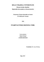 Konspekts 'Starptautiskā biznesa vide', 1.