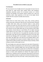 Eseja 'The benefits of outdoor activities for young people', 1.