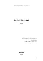 Referāts 'Sieviete literatūrā', 1.