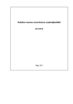 Referāts 'Kultūras resursu izmantošana uzņēmējdarbībā', 1.
