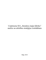 Referāts 'SIA "Stendera ziepju fabrika" analīze un attīstības stratēģijas izstrādāšana', 1.