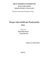 Konspekts 'Eiropas valstu attīstība pēc Pirmā pasaules kara', 1.