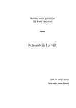 Referāts 'Reformācija Latvijā', 1.
