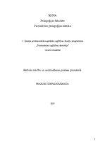 Prakses atskaite 'Aktīvā mācību un audzināšanas prakse pirmsskolā', 1.