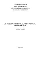 Referāts 'Ar veselību saistītu paradumu mainīšana – plāns un izpilde', 1.