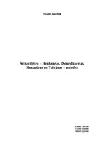 Referāts 'Āzijas tīģeru – Honkongas, Dienvidkorejas, Singapūras un Taivānas – attīstība', 1.