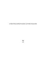 Konspekts 'Literatūras kopsavilkums latviešu folklorā', 1.