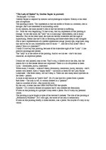 Konspekts '"The Lady of Shalott" by Gordon Napier', 1.