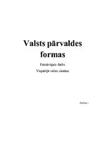 Eseja 'Valsts pārvaldes formas', 1.