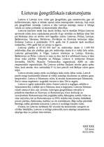 Eseja 'Lietuvas ģeogrāfiskais raksturojums', 1.