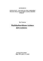 Referāts 'Multikulturālisma iezīmes dzīves stāstos', 1.