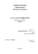 Paraugs 'Mājas darbs tirgzinībās. Produkta analīze', 1.