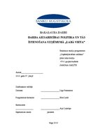 Diplomdarbs 'Darba aizsardzības politika un tās īstenošana uzņēmumā "Labā vieta"', 1.
