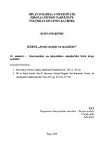 Konspekts 'Starptautiskās un iekšpolitikas mijiedarbība brīvā tirgus apstākļos', 1.