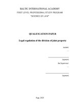 Diplomdarbs 'Kopīpašuma dalīšanas tiesiskais regulējums', 2.