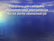 Prezentācija 'Pasažieru pārvadājumu ekonometriskā interpretācija', 1.