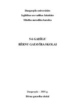 Referāts '5-6 gadus vecu bērnu gatavība skolai', 1.