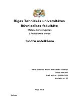 Paraugs '1. praktiskais darbs metālu konstrukcijās „Slodžu noteikšana”', 1.