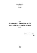 Referāts 'Tiesu precedenta kā tiesību avota raksturojums ASV tiesību sistēmā', 1.
