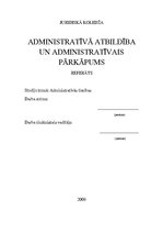 Referāts 'Administratīvo tiesību principi', 1.