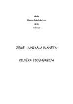 Referāts 'Bioenerģija (spēks, kas atšķir dzīvo no nedzīvā, varbūt Dievs)', 1.