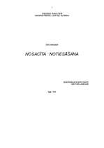 Diplomdarbs 'Nosacīta notiesāšana', 1.