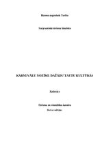 Referāts 'Karnevālu nozīme dažādu tautu kultūrās', 1.