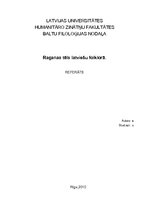 Referāts 'Raganas tēls latviešu folklorā', 1.