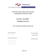 Referāts 'SIA "X" SVID analīze un iespēju izmantošanas ceļi', 1.