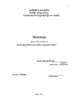 Referāts 'Personāla motivēšana', 1.