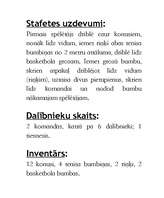 Konspekts 'Stafetes uzdevums 9.klases sporta ieskaitei', 1.