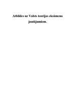 Konspekts 'Valsts teorija - eksāmena jautājumu atbildes', 1.