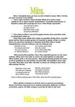 Konspekts 'Māra - latviešu dievība', 1.