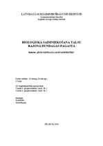 Referāts 'Bioloģiskā saimniekošana Talsu rajona Dundagas pagastā', 1.