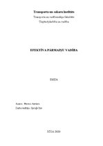 Eseja 'Efektīva pārmaiņu vadība', 1.